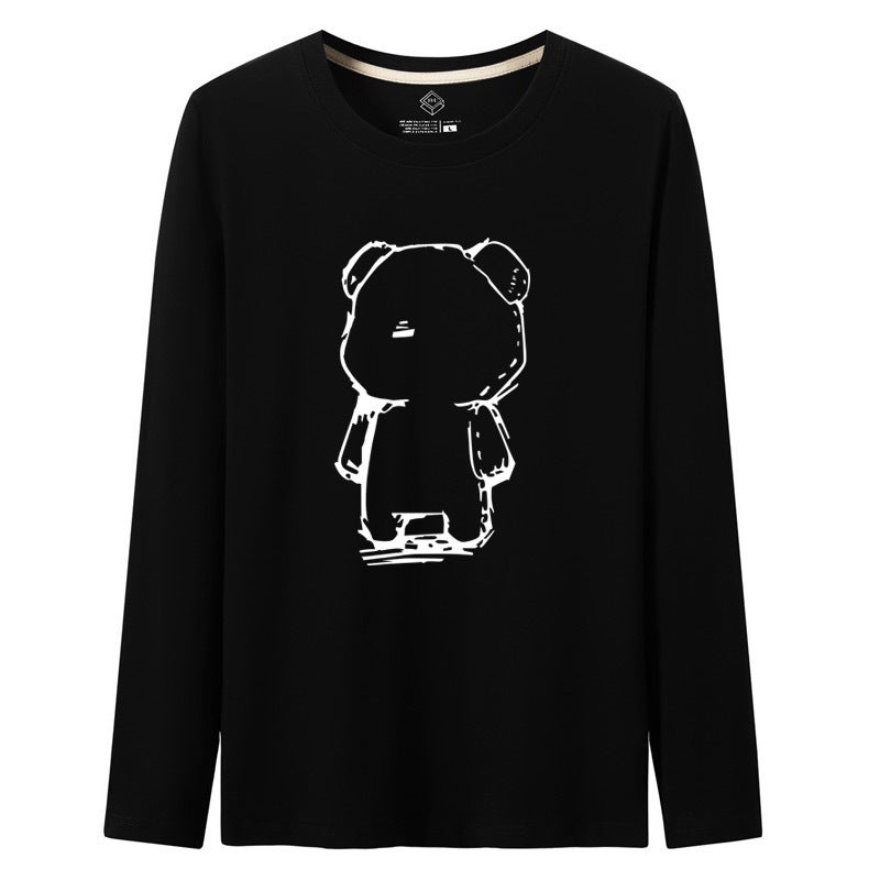 Autumn Long Sleeve T-shirt Spot Round Neck Straight Casual Youth Students Men's Cotton Men's Long Sleeve Men's T-shirt - Image 2