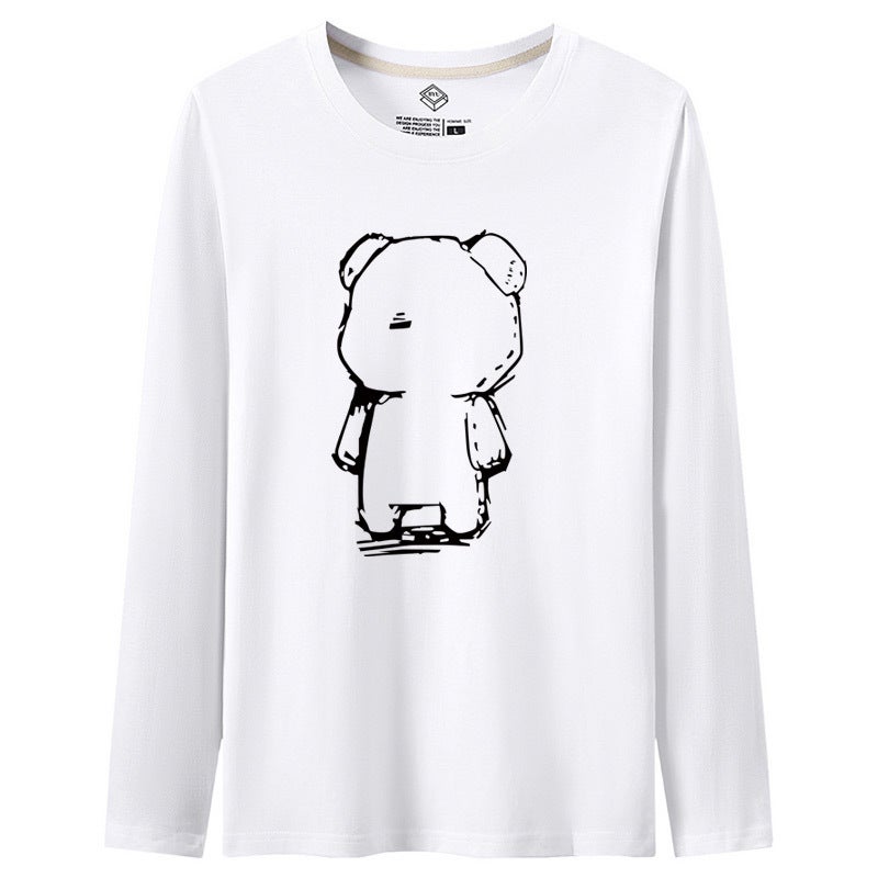 Autumn Long Sleeve T-shirt Spot Round Neck Straight Casual Youth Students Men's Cotton Men's Long Sleeve Men's T-shirt - Image 3