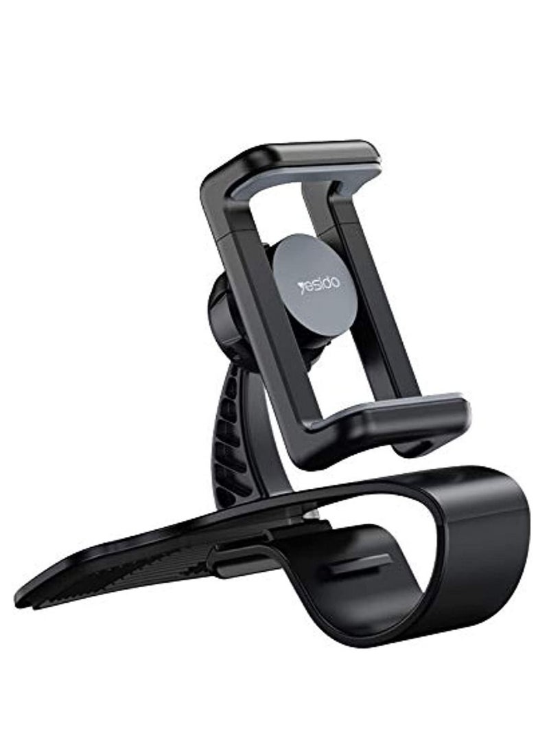YESIDO Dashboard Spring Clip Holder C103 Black - Image 1