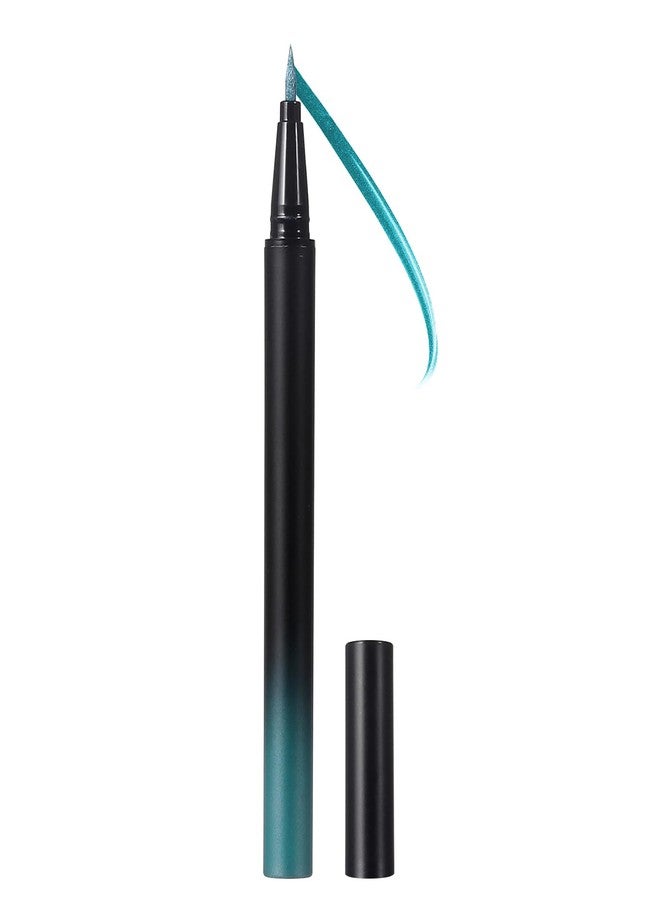 DekRion Liquid Eyeliner Pen, Waterproof Eyeliner Long-lasting Eyeliners, Metallic-Eyeliners Easy To Use, White Black Red Brown Purple Colorful Eyeliner (Sky Blue) - Image 1