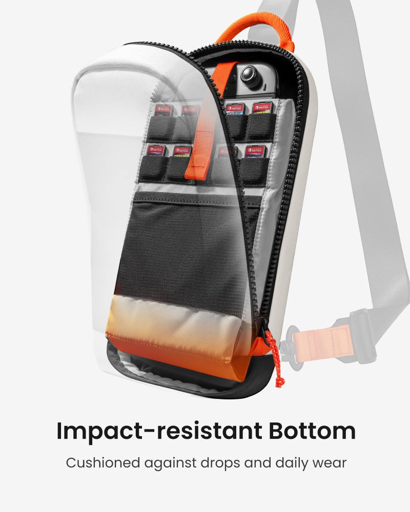tomtoc Sling Crossbody Bag for Nintendo Switch 2, Protective Travel Chest Carrying Gaming Pouch with 8 Game Cartridges Slots - Image 4