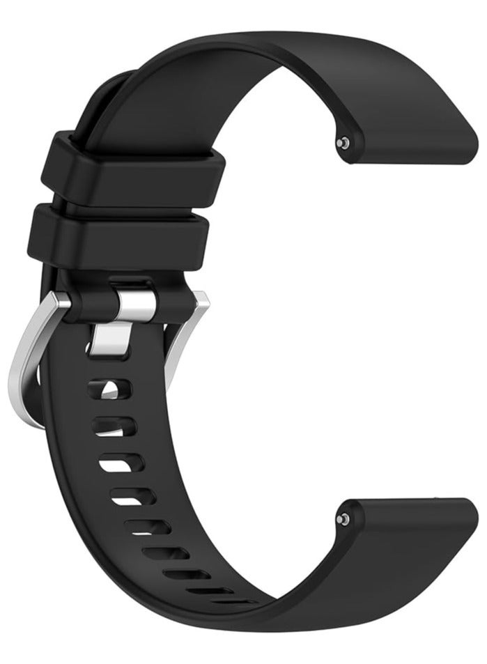 Anmi 2 PCS Replacement  Strap Silicone Band for Huawei Watch GT4  46mm(Black/Navy Blue) - Image 3