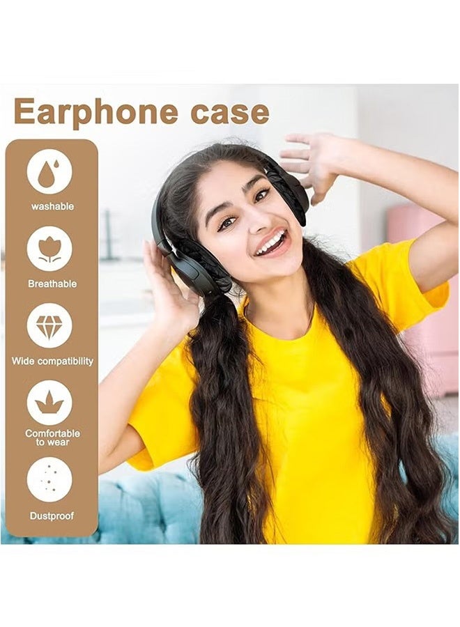 GMORO 100 Pieces Disposable Headphone Covers Non-Woven Sanitary Headphone Ear Covers Black Fabric Headset Covers Ear Pad Covers for Headphones Dust-Proof Sanitary Headset Ear Pads - Image 5