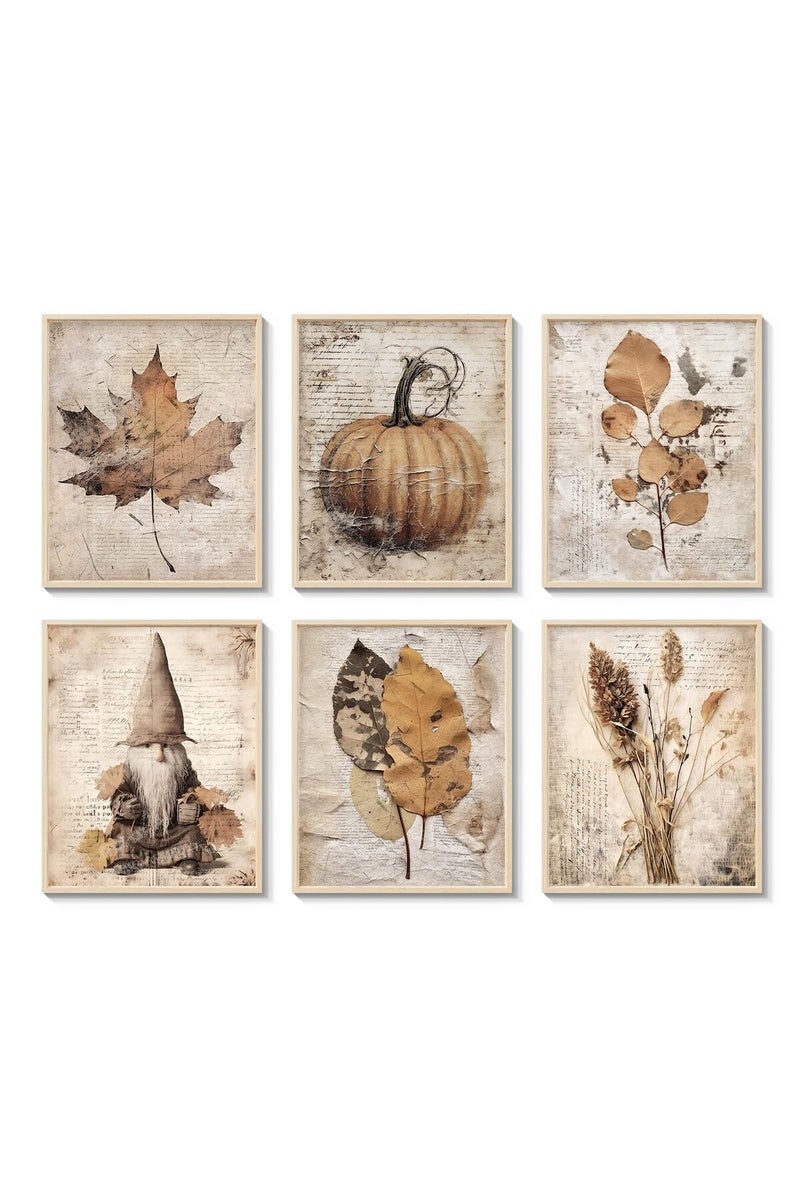 ARPEOTCY Vintage Autumn Wall Art Set - Image 1