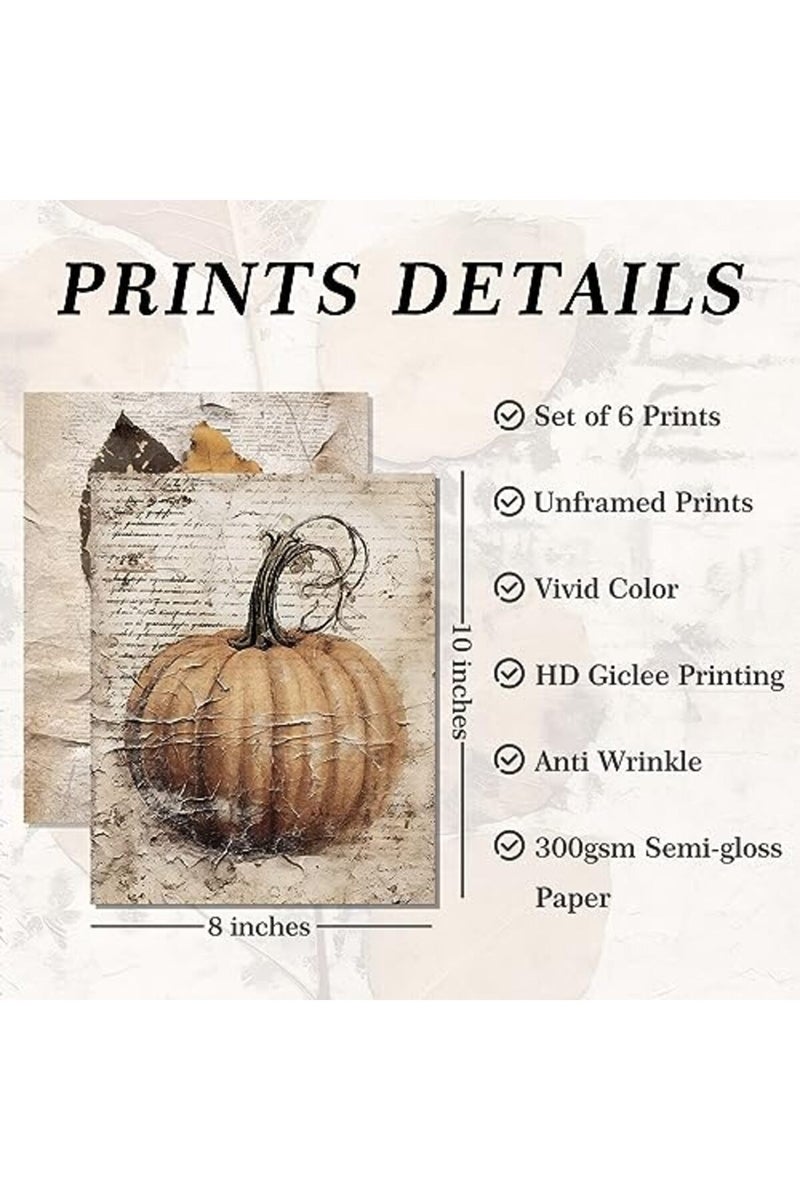 ARPEOTCY Vintage Autumn Wall Art Set - Image 5