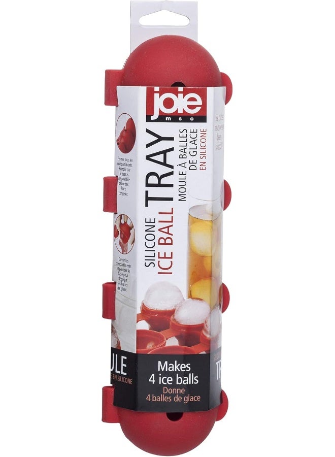 Joie Kitchen Gadgets 067742-290991 Silicone Round Ice Cube Tray, Mixed Red/Green/Blue - Image 1