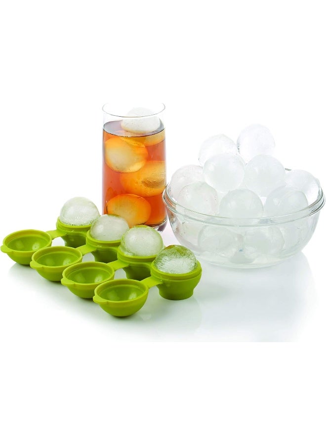 Joie MSC Joie Silicone Ice Ball Tray 1 Piece Assorted Color, 4 Ice Ball Mold Maker Large Round Ice Cube Mold BPA Free Flexible Ice Sphere Tray for Whiskey Cocktails Juice Drinks Freezer - Image 4