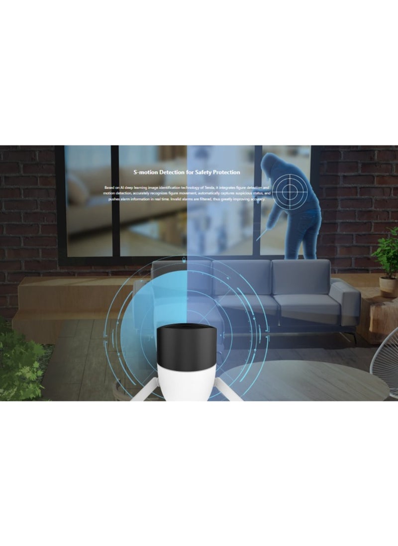 Tenda - Tenda CT6 2K WiFi Security Cameras for Home Security - Built-in Night Vision with Outdoor Flashlights, Dual Antennas, AI Motion Detection, Dual Audio, IP66 dust -water resistant , H.265, Security Came - Image 1