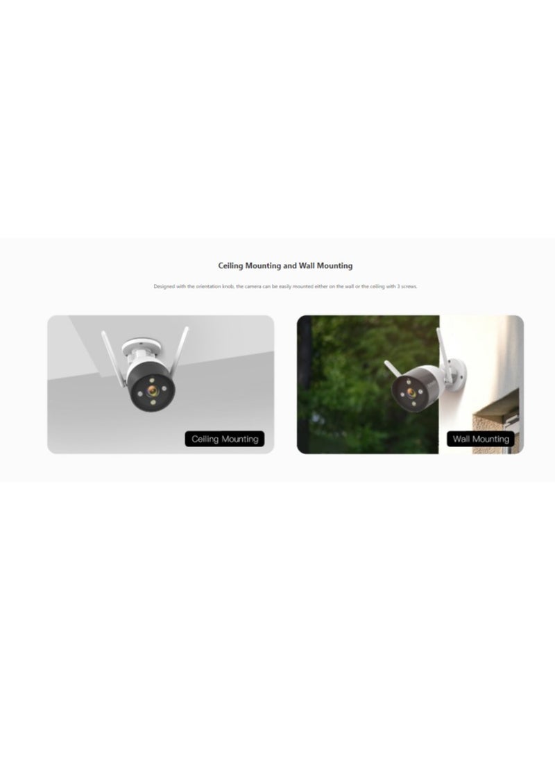 Tenda - Tenda CT6 2K WiFi Security Cameras for Home Security - Built-in Night Vision with Outdoor Flashlights, Dual Antennas, AI Motion Detection, Dual Audio, IP66 dust -water resistant , H.265, Security Came - Image 1