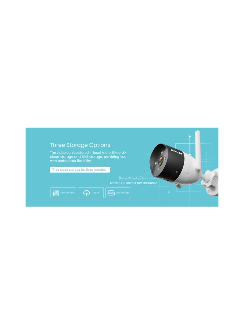 Tenda - Tenda CT6 2K WiFi Security Cameras for Home Security - Built-in Night Vision with Outdoor Flashlights, Dual Antennas, AI Motion Detection, Dual Audio, IP66 dust -water resistant , H.265, Security Came - Image 1