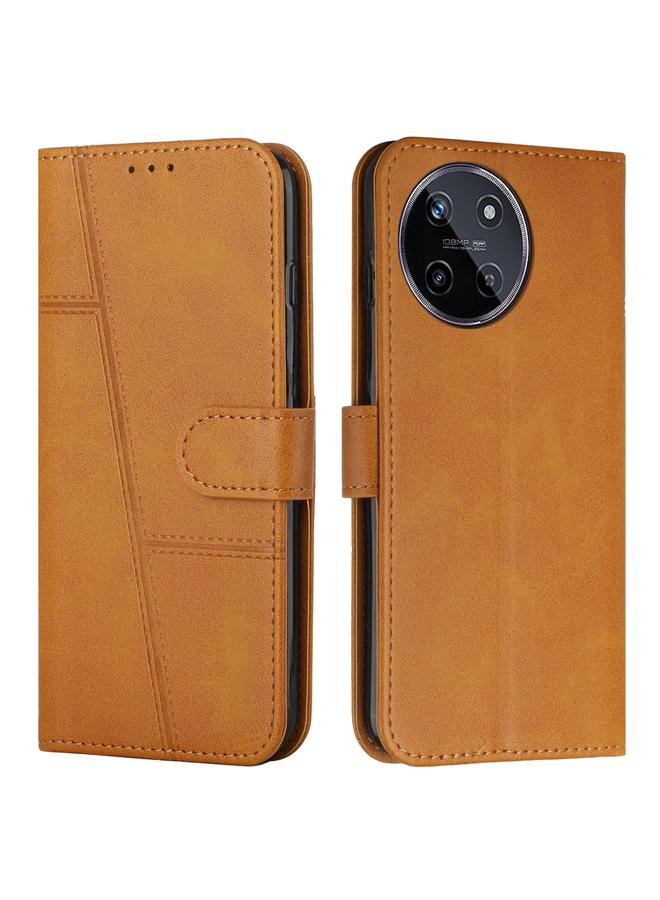 اس-توب جراب لهاتف Realme 11 4G مصنوع من جلد العجل مع مشبك - Image 1