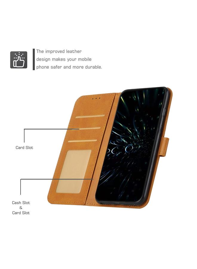 اس-توب جراب لهاتف Realme 11 4G مصنوع من جلد العجل مع مشبك - Image 5