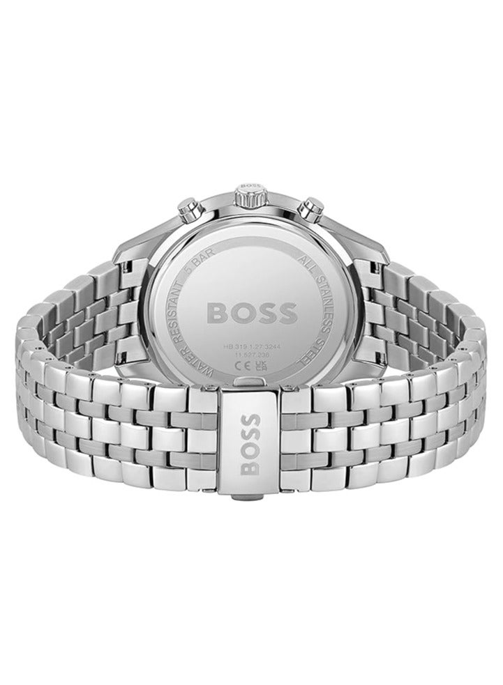 HUGO BOSS Men 1513975 Analog Stainless Steel Watch 43mm, Silver - Image 3
