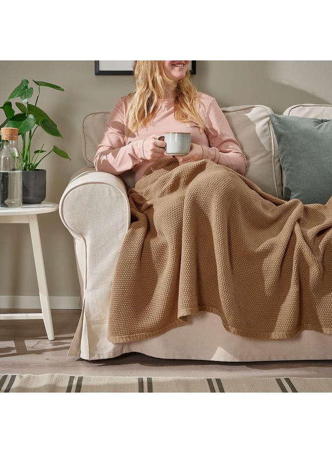 erorex Throw, Yellow-Beige, 130X170 Cm - Image 4