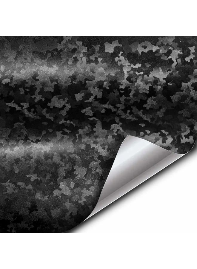 VViViD + Black Stealth Small Patternless Camouflage Vinyl Wrap Roll (8ft x 5ft) - Image 1