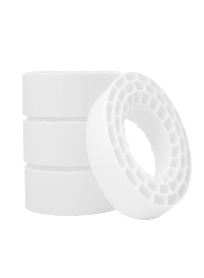 NMNRC 4Pcs Super Soft 1.55'' Silicone Rubber Insert Foam for 95-97mm Tire 1.55 Inch Wheel Rim Upgrades Part White - Image 1