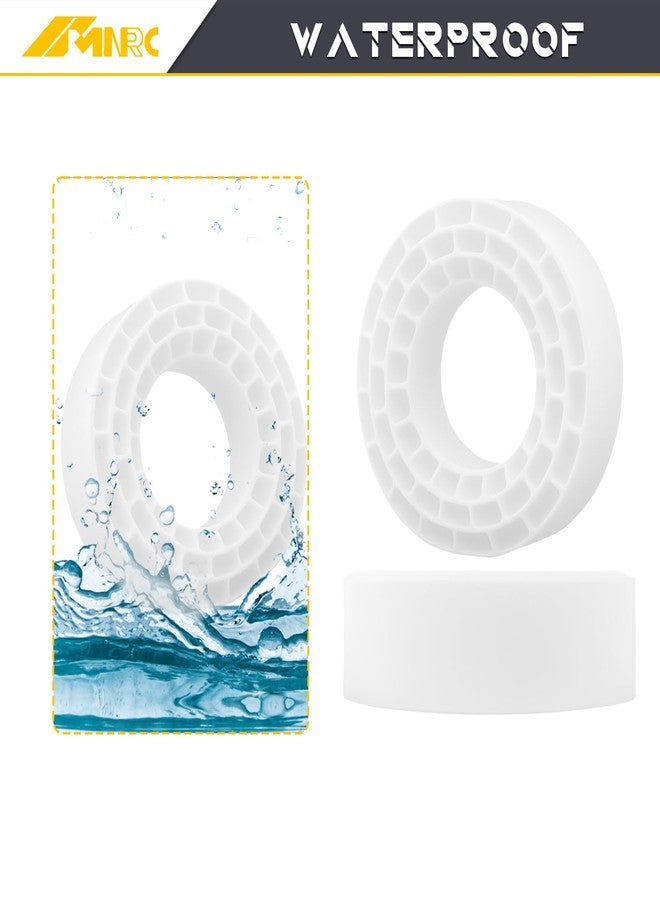 NMNRC 4Pcs Super Soft 1.55'' Silicone Rubber Insert Foam for 95-97mm Tire 1.55 Inch Wheel Rim Upgrades Part White - Image 4