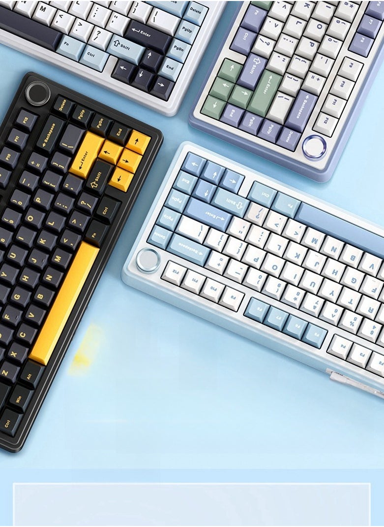 AULA - 80 Key Mechanical Keyboard - Gasket Structure - Full Key Hot Swappable - RGB Lights - Wireless Bluetooth Connection - Gaming Keyboard And Office Keyboard - Image 1
