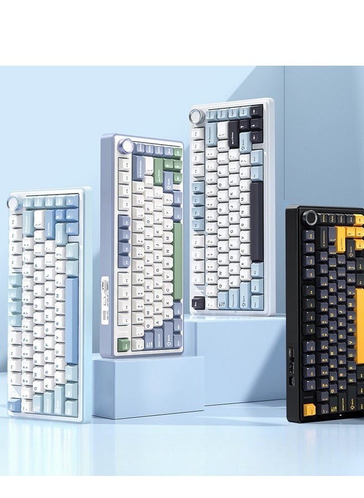 AULA - 80 Key Mechanical Keyboard - Gasket Structure - Full Key Hot Swappable - RGB Lights - Wireless Bluetooth Connection - Gaming Keyboard And Office Keyboard - Image 1