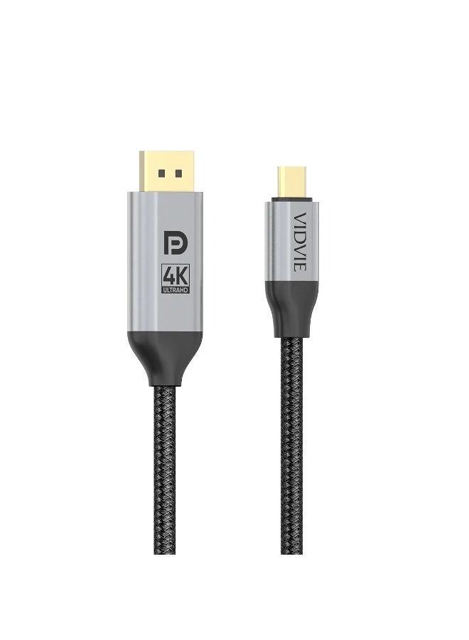 فيديفي كابل VIDVIE HD02 من USB-C إلى DisplayPort بطول 2 متر – يدعم 4K@60Hz - Image 1