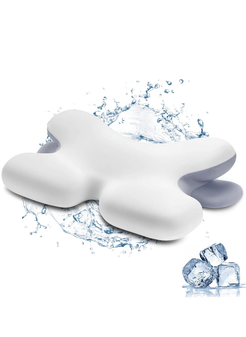 Y&D Cervical Pillow for Neck Pain Relief, Odorless Memory Foam Pillows, Ergonomic Contour Orthopedic Relief with Soft Cooling Pillowcase, Sleeping Side, Back, Stomach Sleeper  - Image 1