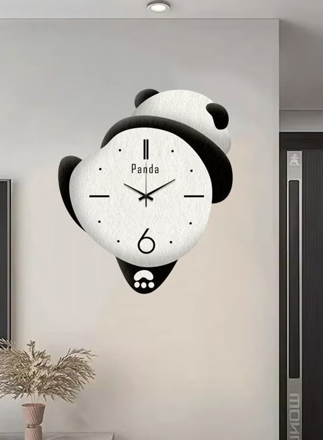EETU Wall Clocks For Living Room Decor,Modern Wall Clock,Panda Decorative Wall Clock,Large Wall Clock,Battery Operated Big Clock Silent Non Ticking,30x25cm - Image 3
