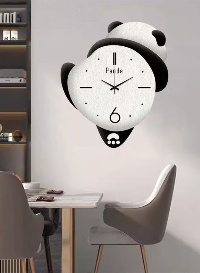 EETU Wall Clocks For Living Room Decor,Modern Wall Clock,Panda Decorative Wall Clock,Large Wall Clock,Battery Operated Big Clock Silent Non Ticking,30x25cm - Image 5