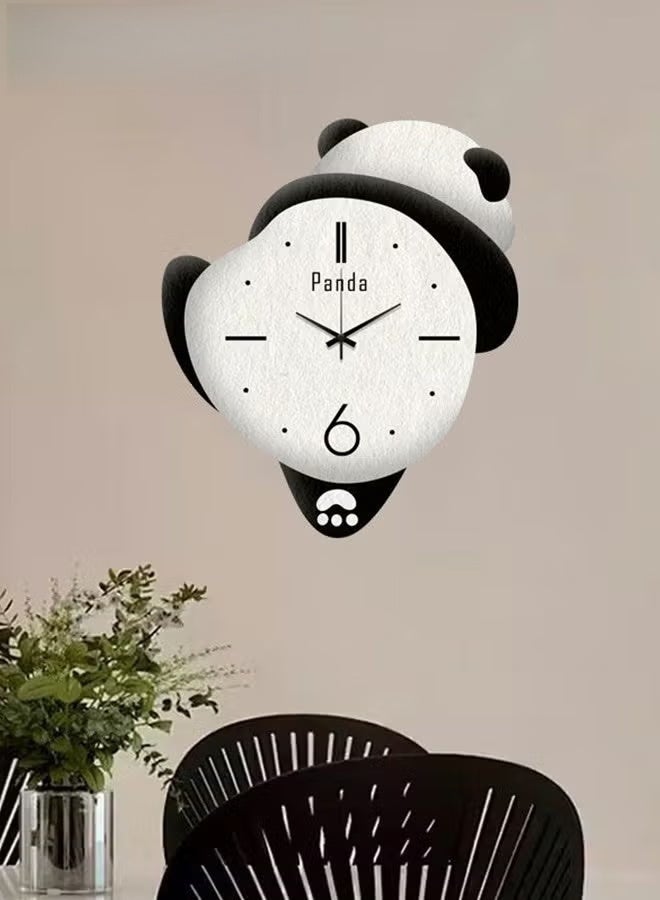 EETU Wall Clocks For Living Room Decor,Modern Wall Clock,Panda Decorative Wall Clock,Large Wall Clock,Battery Operated Big Clock Silent Non Ticking,30x25cm - Image 4