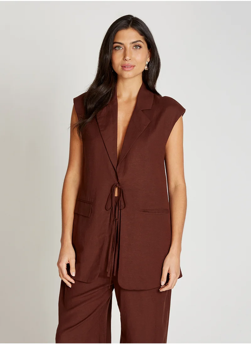 ليتل مسترس Long Sleeveless Waistcoat