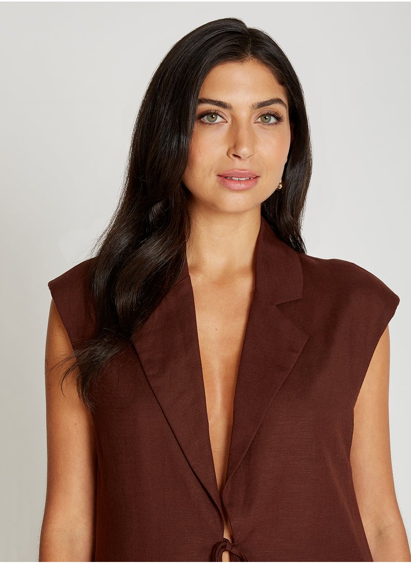 Little Mistress Long Sleeveless Waistcoat  - Image 3