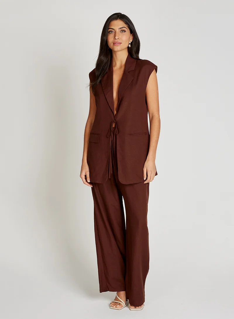 Little Mistress Long Sleeveless Waistcoat