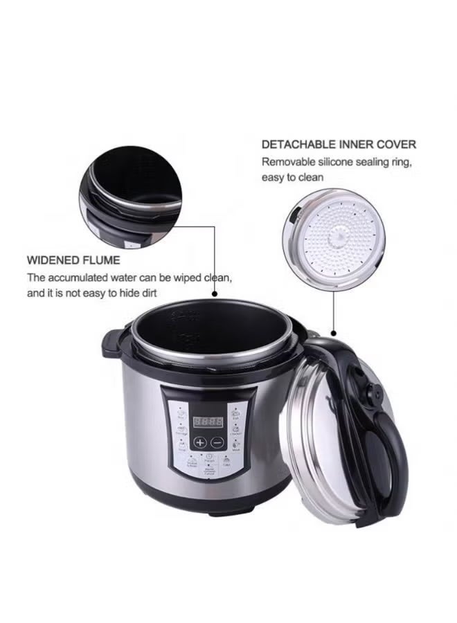 Nova NRC-964P8 Electric Pressure Cooker 8L 1300W Digital Multi Cooker with One-Touch Presets, Stainless Steel Inner Pot, Fast Pressure Cooking for Rice, Soup, Meat, Chicken, Fish, Cake & Bread - Image 3