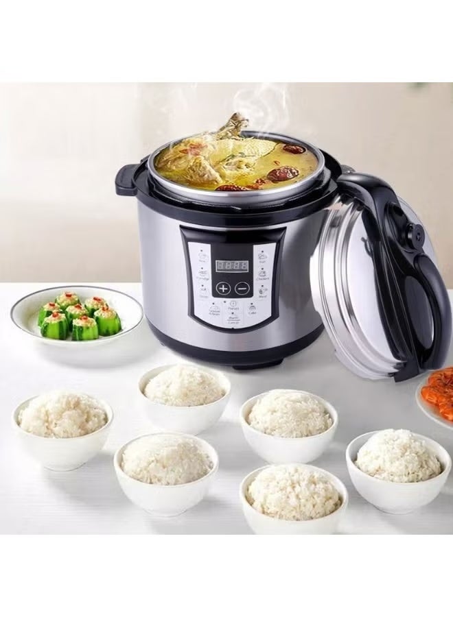 Nova NRC-964P8 Electric Pressure Cooker 8L 1300W Digital Multi Cooker with One-Touch Presets, Stainless Steel Inner Pot, Fast Pressure Cooking for Rice, Soup, Meat, Chicken, Fish, Cake & Bread - Image 5