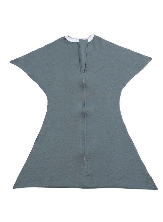 SleepingBaby Zipadee-Zip Transitional Swaddle Sack, 6-12 Month - Roomy Zipper Swaddle For Easy Diaper Changes And Proper Hip Development - Baby Swaddle Sack, Medium - Classic Grey - Image 1