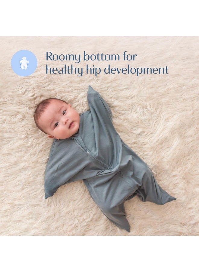 SleepingBaby Zipadee-Zip Transitional Swaddle Sack, 6-12 Month - Roomy Zipper Swaddle For Easy Diaper Changes And Proper Hip Development - Baby Swaddle Sack, Medium - Classic Grey - Image 3
