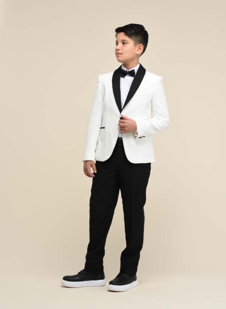 فيا بامبينو بدلة رسمية بيضاء للأولاد 9067 - Image 1