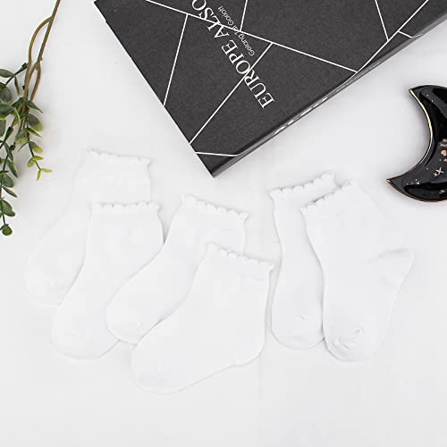 Looching 6 Pack Toddler Baby Girls Boys No Show Ankle Socks Cotton White Mesh Thin Low Cut Socks Kids 1-3Years - Image 3