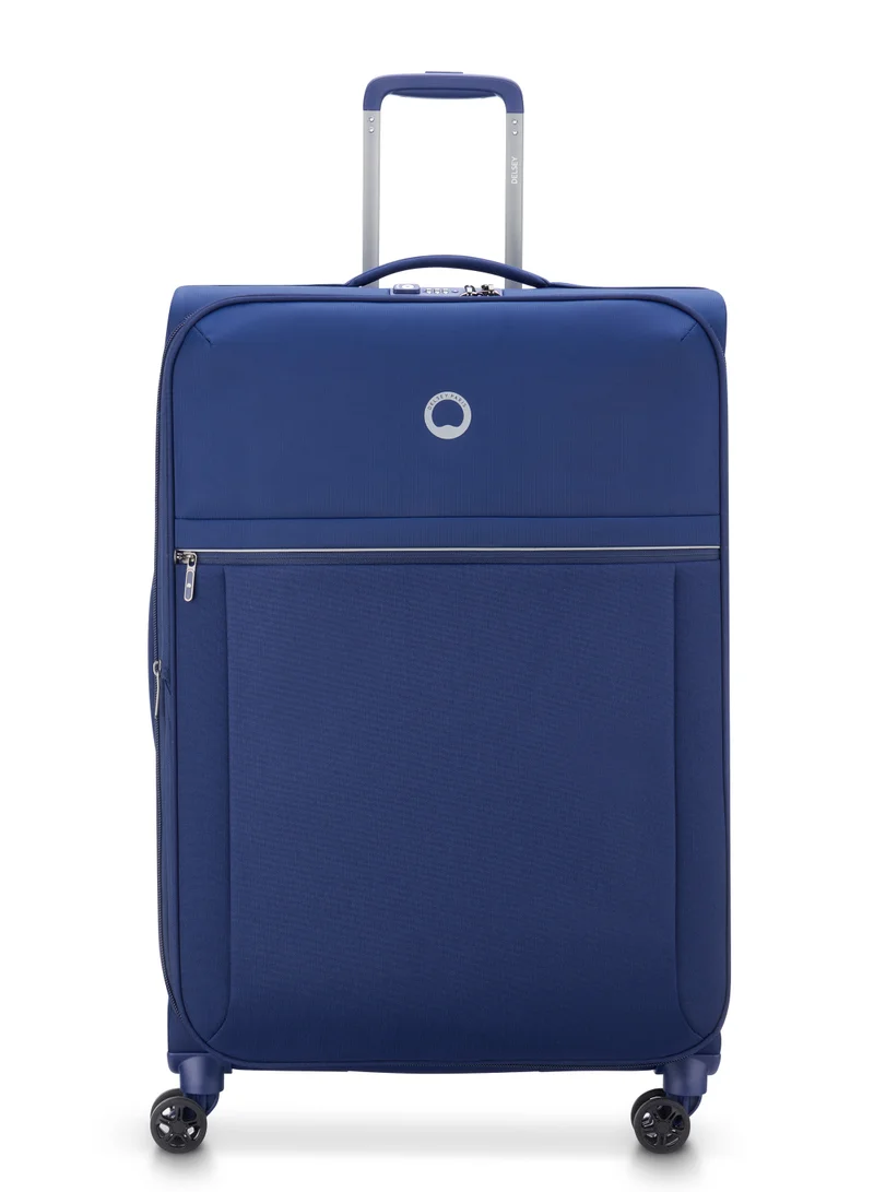 DELSEY Paris Brochant 2.0 78cm Softcase 4 Double Wheel Expandable Check-In Luggage Trolley Blue