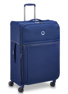 DELSEY Paris Brochant 2.0 78cm Softcase 4 Double Wheel Expandable Check-In Luggage Trolley Blue  - Image 2