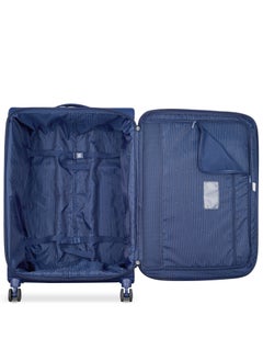 DELSEY Paris Brochant 2.0 78cm Softcase 4 Double Wheel Expandable Check-In Luggage Trolley Blue  - Image 3