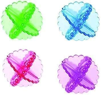 LUCC1N Reusable TangleFree EcoFriendly Laundry Scrubbing Balls4Pack Reusable Plastic Clothes Drying and Fluffing Fabric Softener Balls multi Colors Washing Machine - Image 1