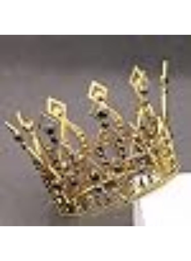 LEEMASING Crown Cake Topper Rhinestone Crystal Handmade Tiara Cake Decoration for Birthday Prom party - Image 4