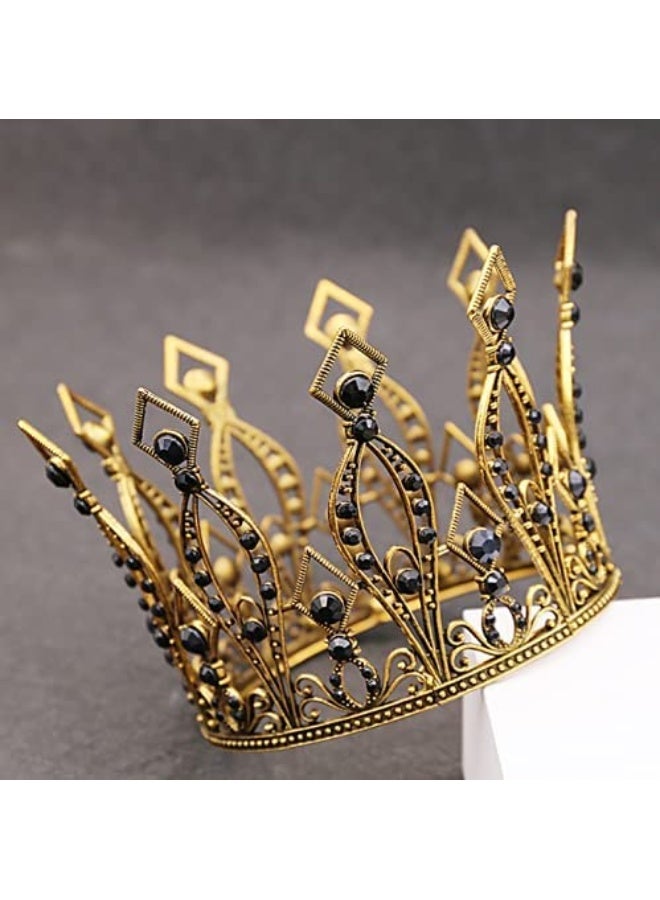 LEEMASING Crown Cake Topper Rhinestone Crystal Handmade Tiara Cake Decoration for Birthday Prom party - Image 5