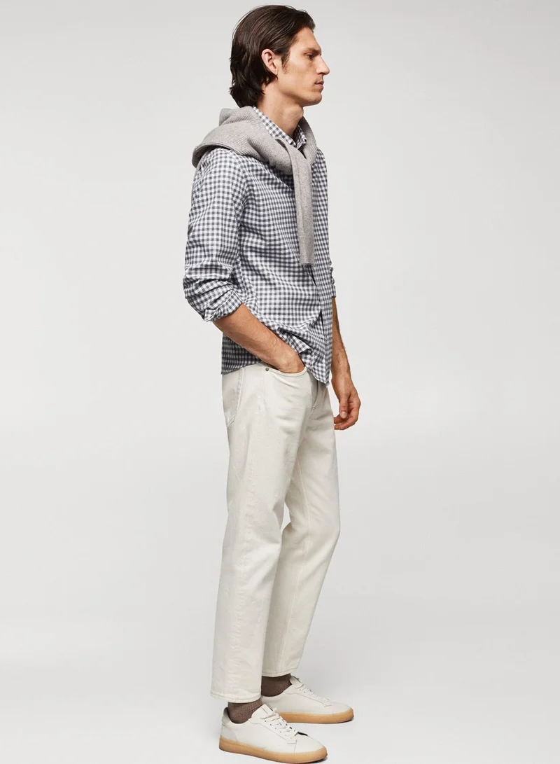 Mango Man Checked Regular Fit Shirt