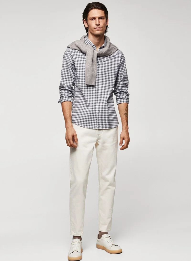 Mango Man Checked Regular Fit Shirt