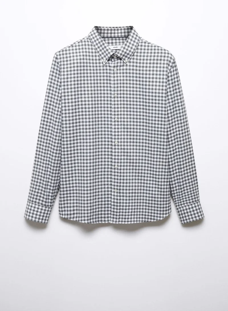 Mango Man Checked Regular Fit Shirt