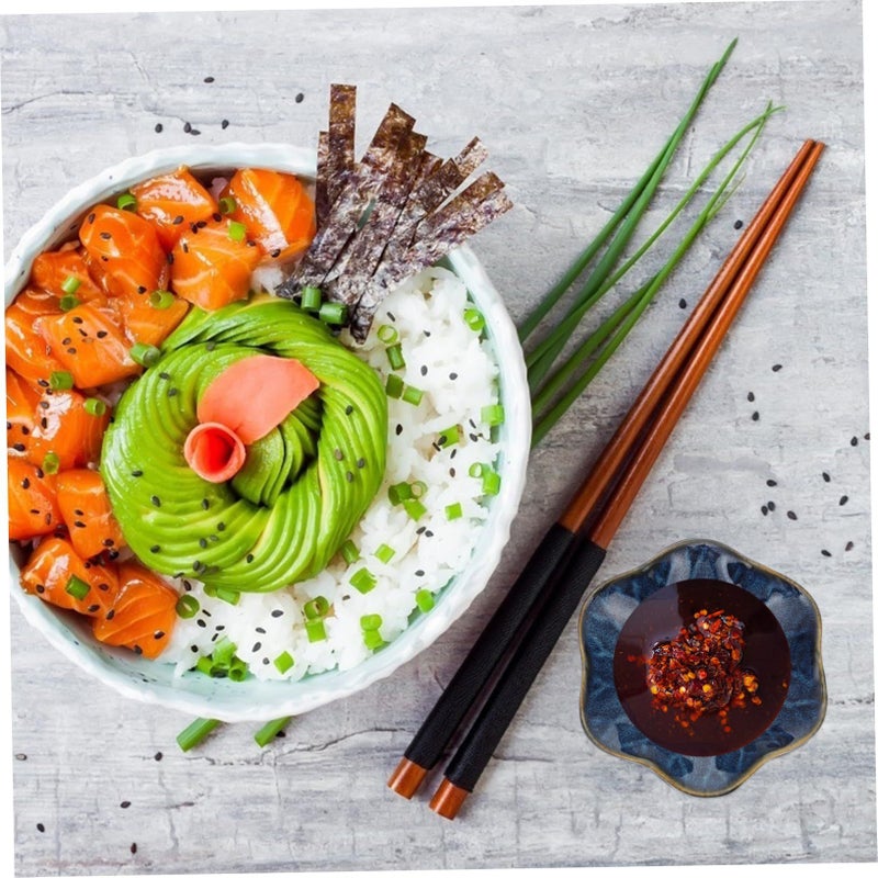 Ceramic Sauce Dipping Dish Set of 3 Japanese Style Snack Plates Gift Bowls - Image 3