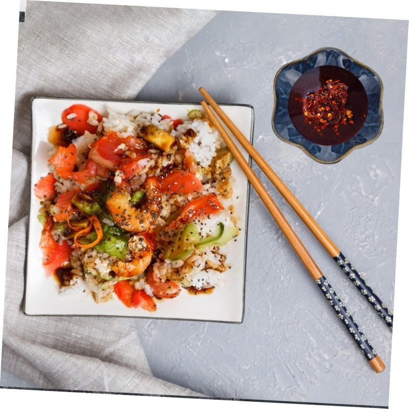 Ceramic Sauce Dipping Dish Set of 3 Japanese Style Snack Plates Gift Bowls - Image 5