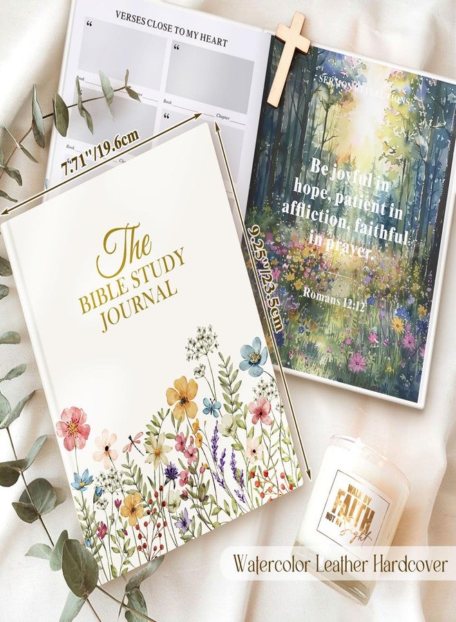 Lanpn Bible Study Guide Journals for Women with Tabs & Highlighters, Church Notes Taking Daily Devotional Journaling, Leather Bible Prayer Notebook Christian Religious Faith Based Gifts - Image 2