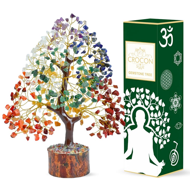 The Original 7 Chakra Crystal Tree Birthday Gifts for Women Healing Crystal Tree of Life Sister birthday gifts Room Home Decor Gift for Mom Her Positive Energy New House Warming Gift Women unique